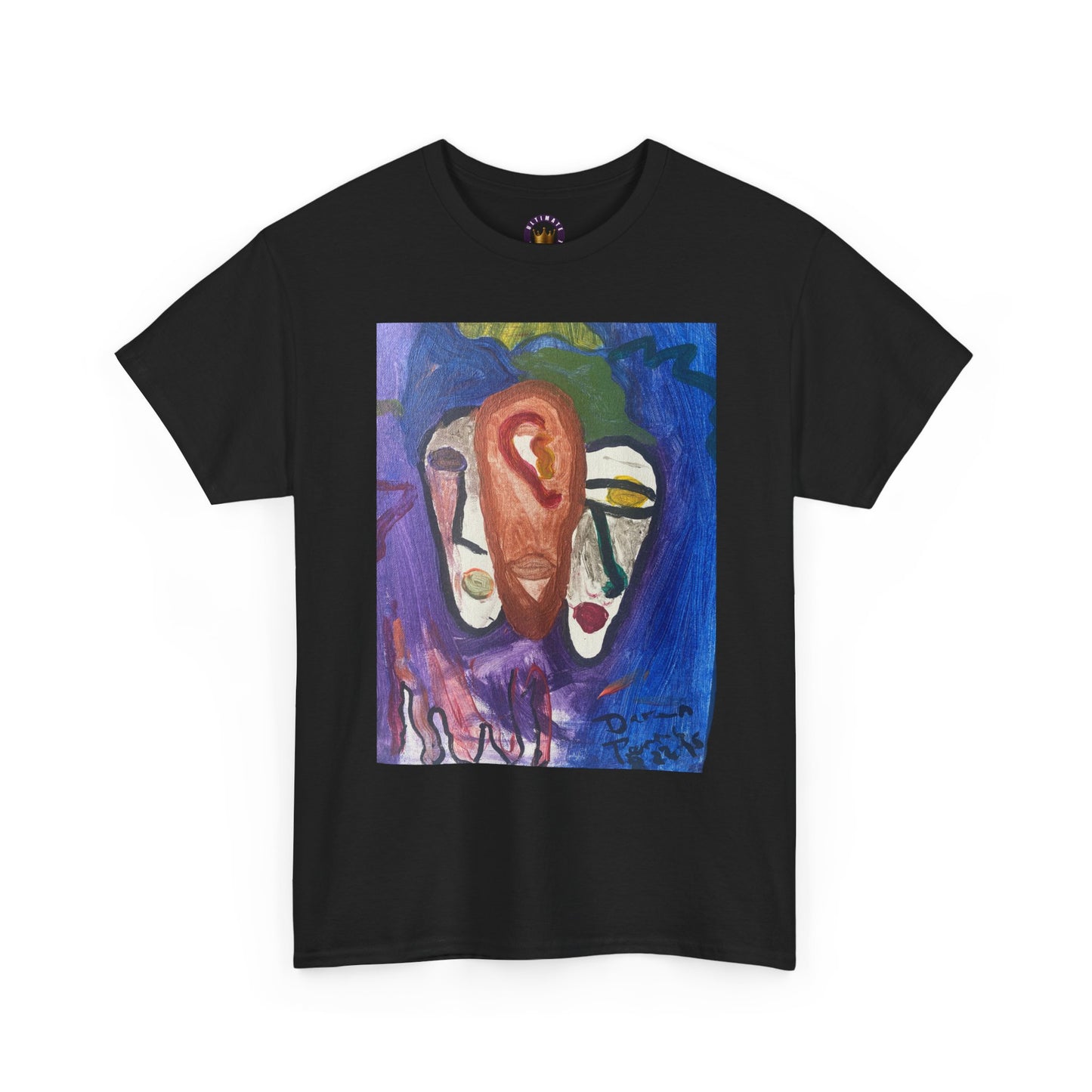 Premium Thee Shirt | Abstract Face Art T-Shirt | Colorful Modern Expressionist Tee