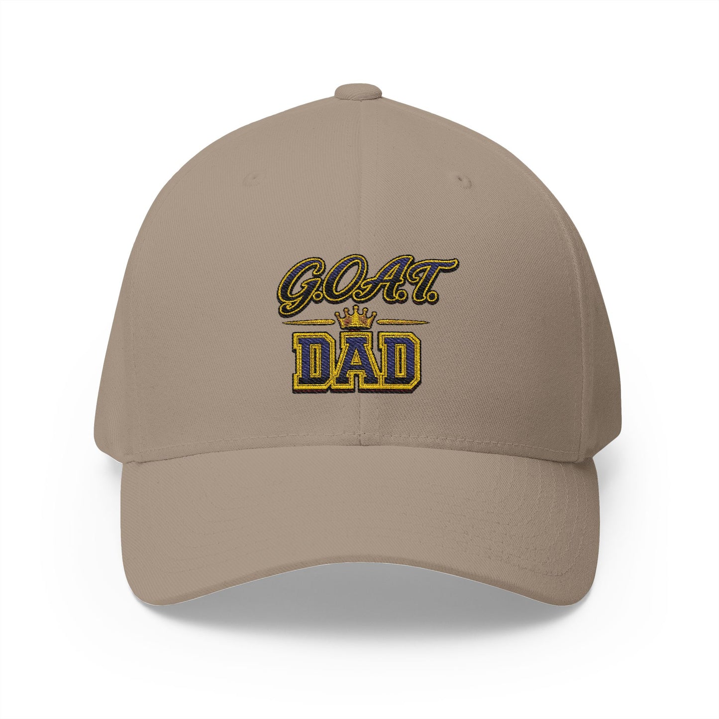 GOAT Dad Embroidered Baseball Cap — Crowned Best Dad Gift