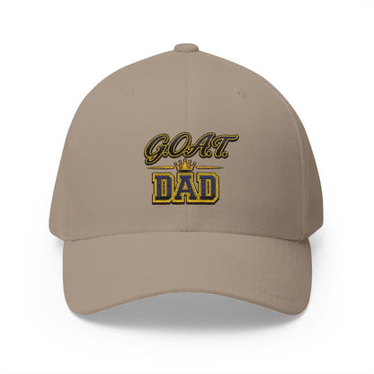 GOAT Dad Embroidered Baseball Cap — Crowned Best Dad Gift