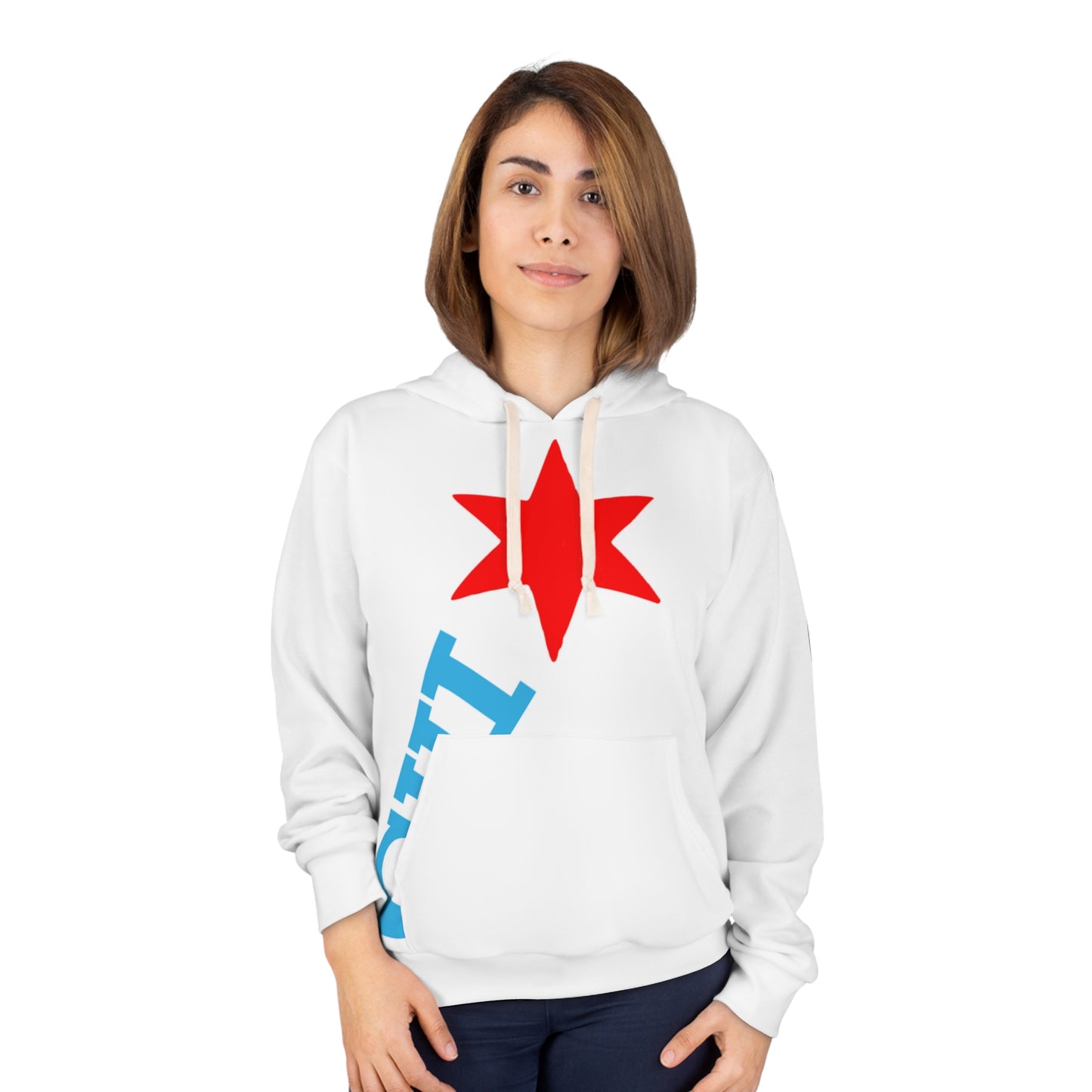 Chicago Star Graphic Hoodie – Red Star & Blue CHI Pullover