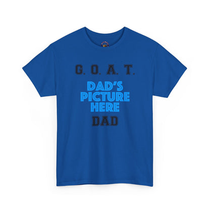 G.O.A.T. DAD Customizable  T‑Shirt | With Dad's Picture, Personalized Father's Day Tee