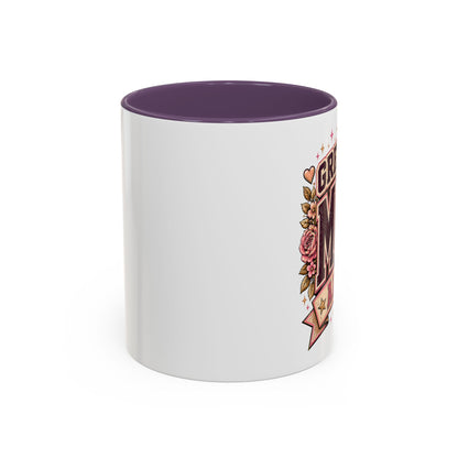 Greatest Mom Alive! - PURPLE Accent Coffee Mug | Floral Mother's Day Gift (11/15 oz)