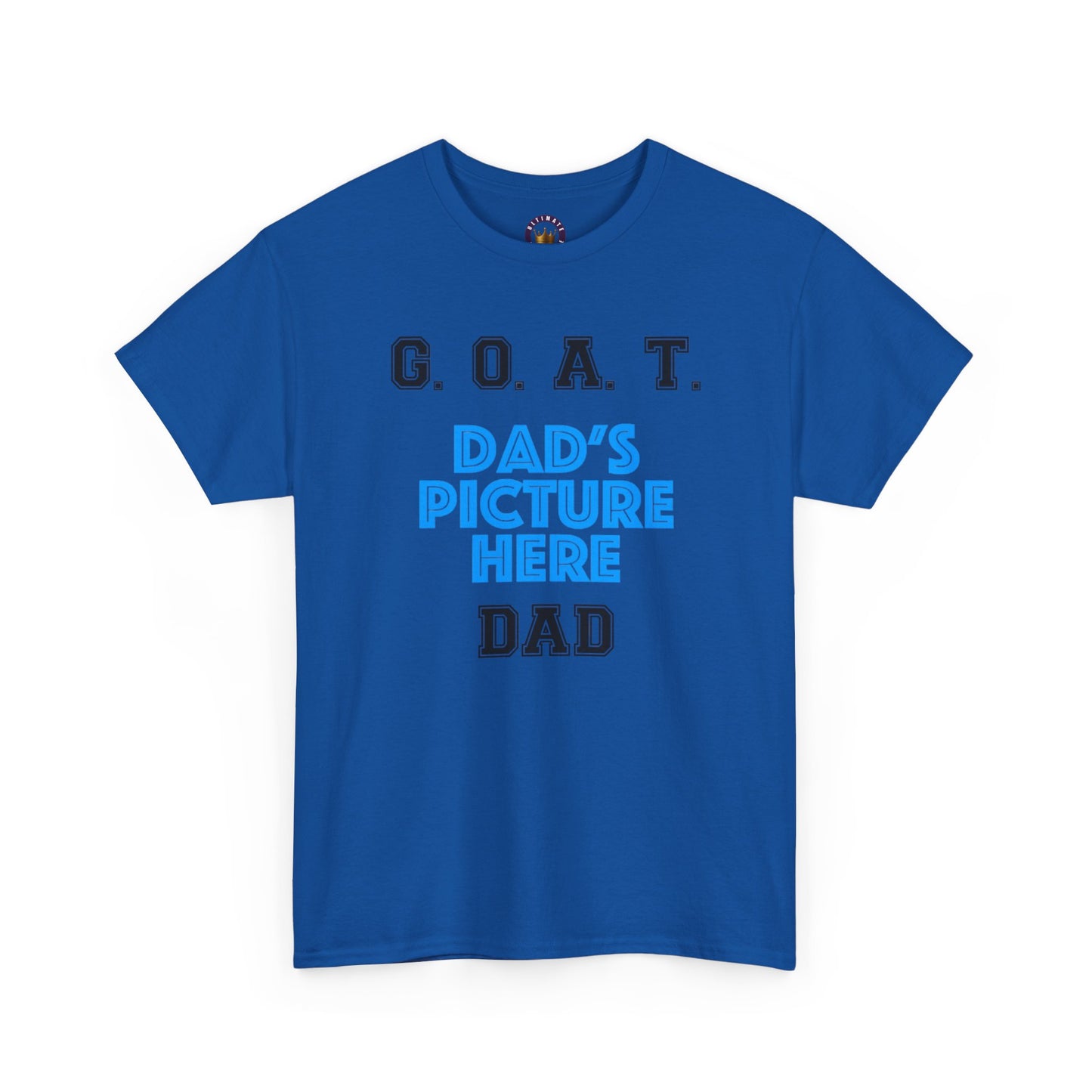 G.O.A.T. DAD Customizable  T‑Shirt | With Dad's Picture, Personalized Father's Day Tee