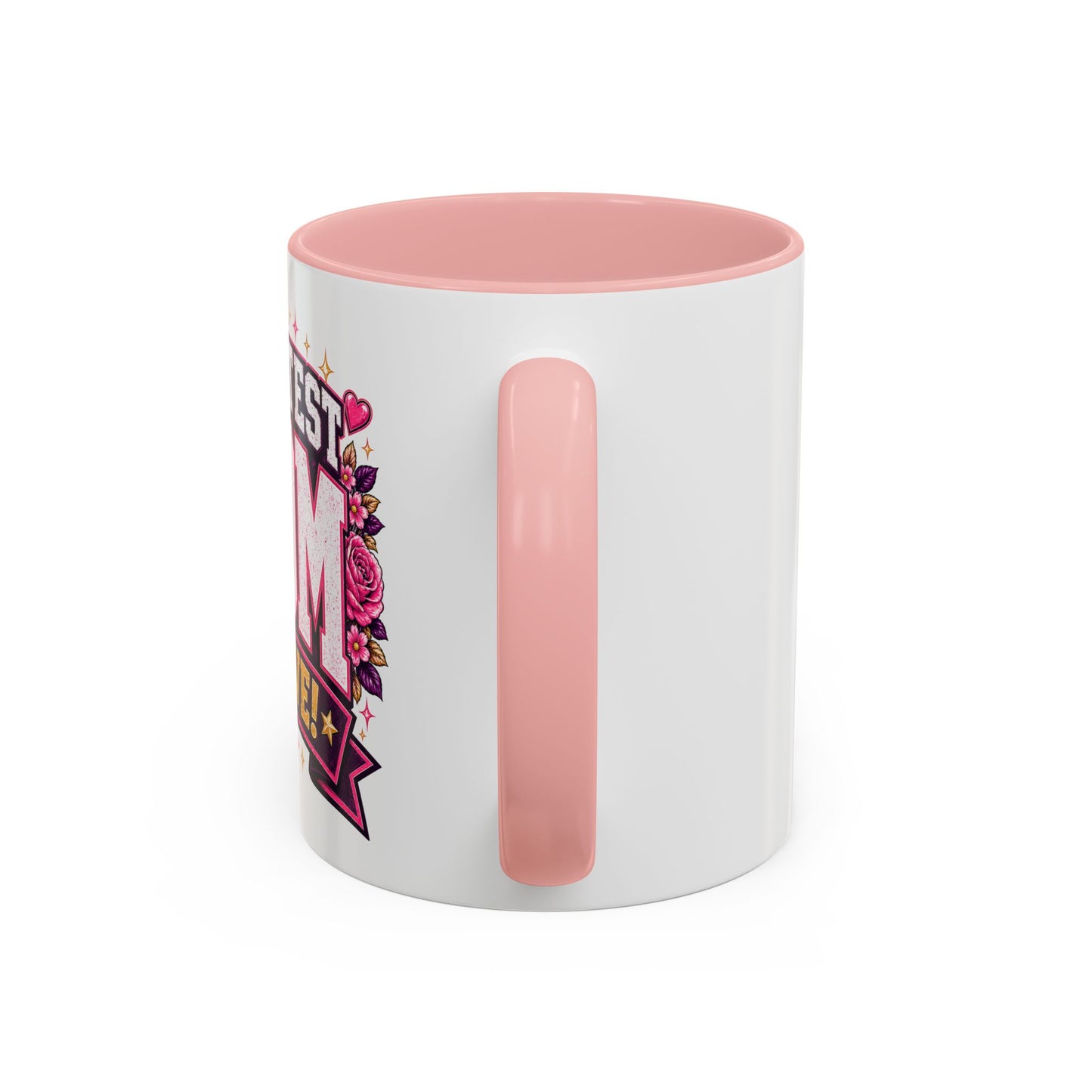 Greatest Mom Alive! - PINK Accent Coffee Mug | Floral Mother’s Day Gift (11/15 oz)