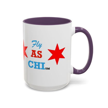 Fly As Chi Coffee Mug with Bold Typography, Perfect for Chicago Lovers, Unique Gift, Travel Mug, Fun Office Décor, Everyday Use