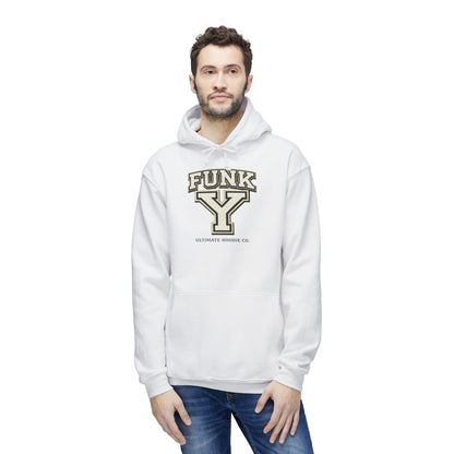FUNK Y Collegiate Logo Hoodie — Vintage Varsity Graphic Pullover