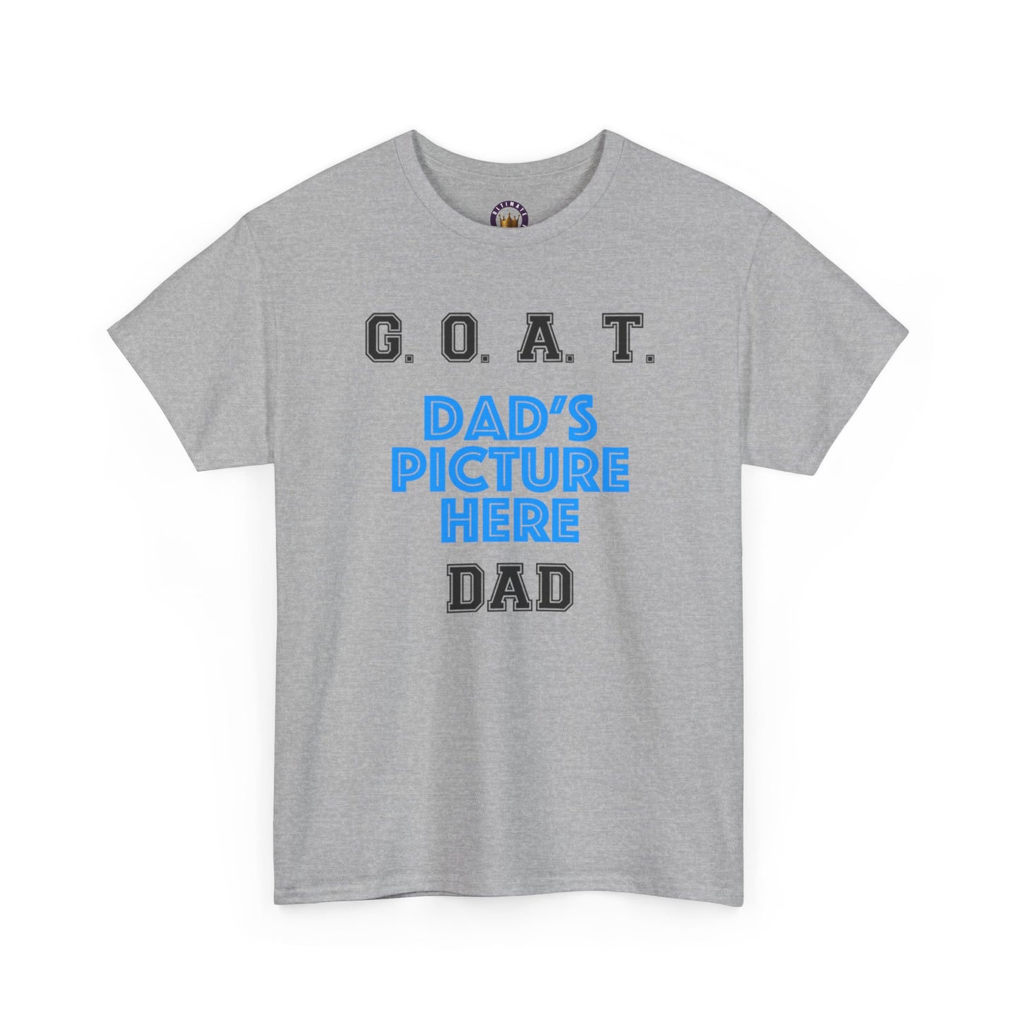 G.O.A.T. DAD Customizable  T‑Shirt | With Dad's Picture, Personalized Father's Day Tee