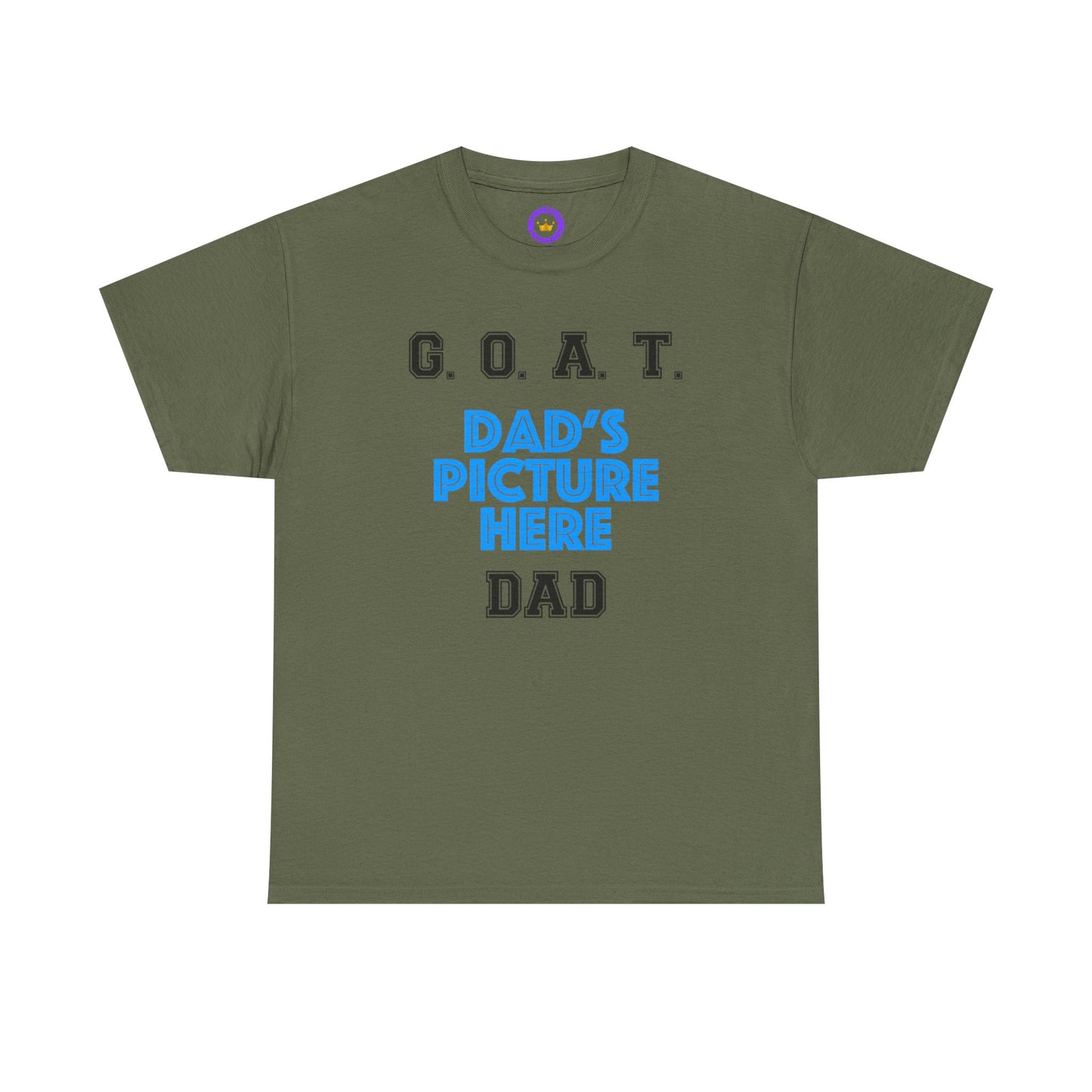 G.O.A.T. DAD Customizable  T‑Shirt | With Dad's Picture, Personalized Father's Day Tee