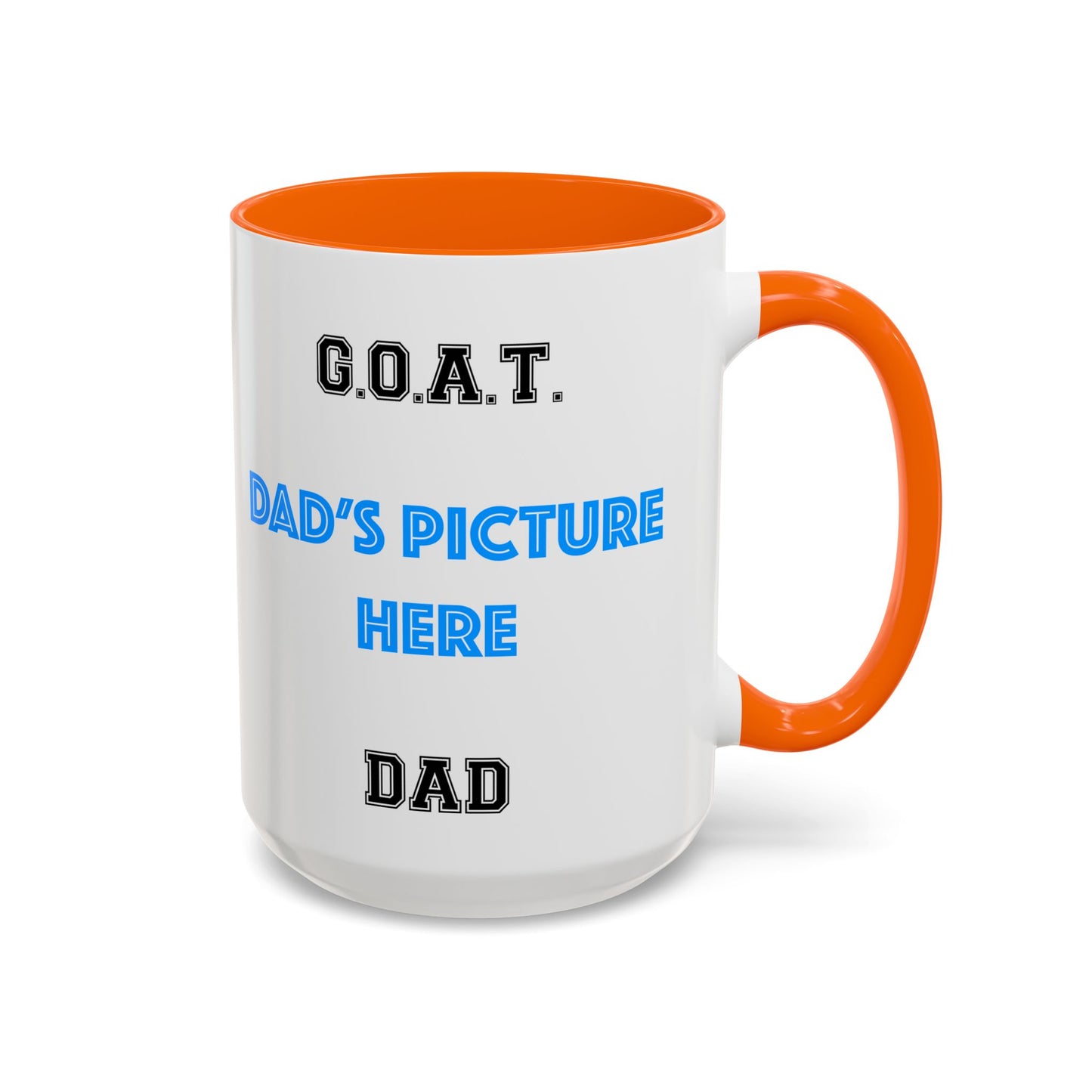 G.O.A.T. Dad Coffee Mug - Personalized Gift for Father's Day, Birthday, Coffee Lovers, Funny Dad Mug, Custom Photo Mug