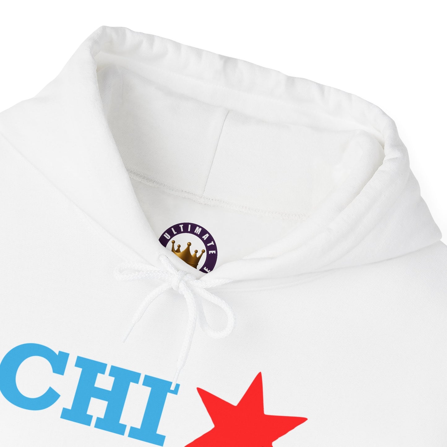 Chicago Star Hoodie, Cozy Hooded Sweatshirt, Unisex Sweatshirt for Everyday Wear, Ideal for Travel, Casual Style