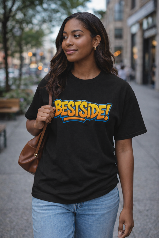 Bestside! Graphic Tee — Retro Cartoon Logo Oversized T-Shirt