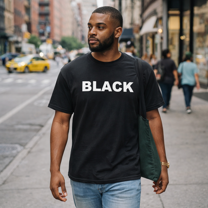 BLACK in WHITE TEE | Unisex Bold Graphic Shirt