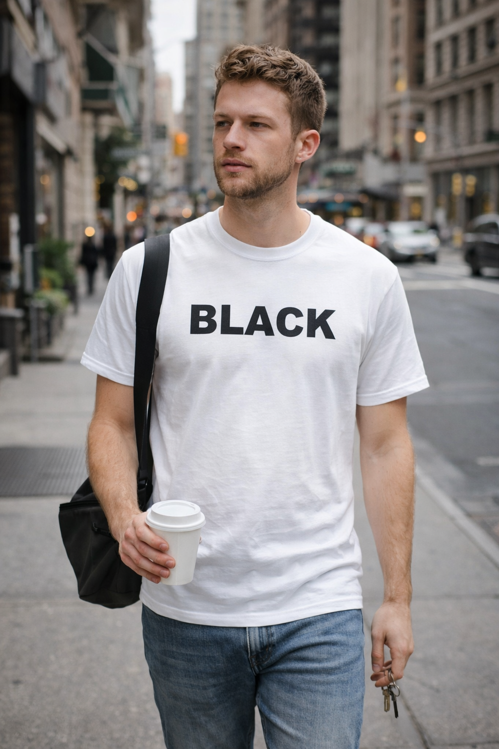 BLACK on WHITE TEE | Unisex Bold Graphic Shirt