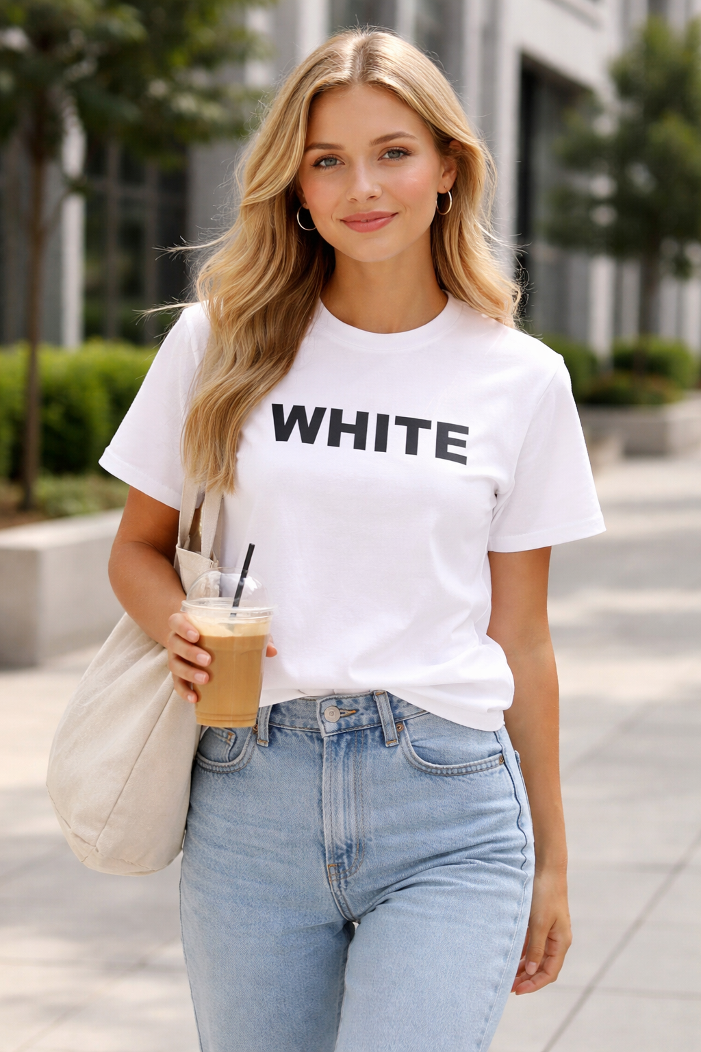 WHITE in BLACK TEE | Unisex Bold Graphic Shirt