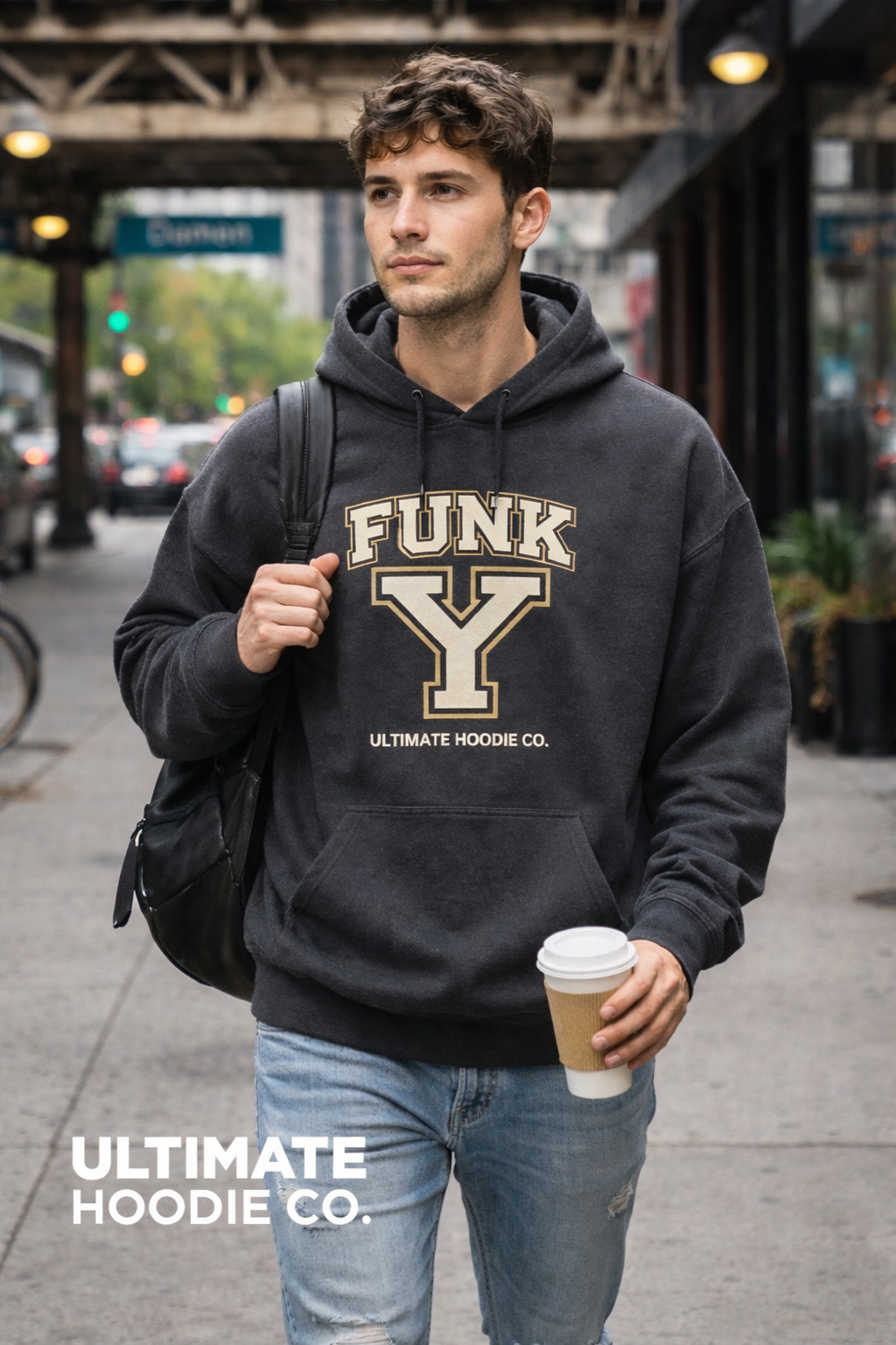 FunkY | Unisex Hoodie - Comfortable Casual Wear for Everyday Style, Gift for Friends, Streetwear, Music Lovers, Trendy Apparel