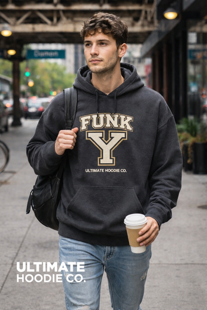 FunkY | Unisex Hoodie - Comfortable Casual Wear for Everyday Style, Gift for Friends, Streetwear, Music Lovers, Trendy Apparel
