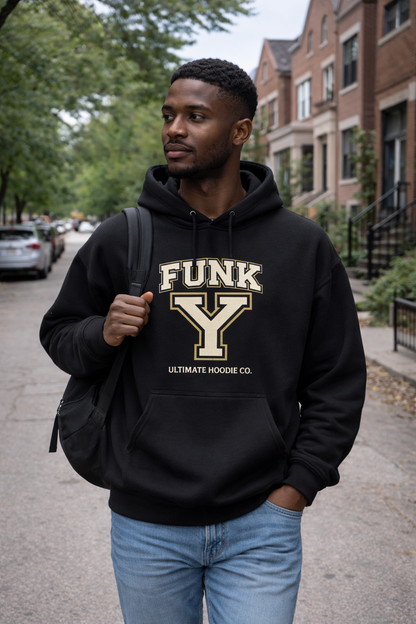 FunkY | Unisex Hoodie - Comfortable Casual Wear for Everyday Style, Gift for Friends, Streetwear, Music Lovers, Trendy Apparel