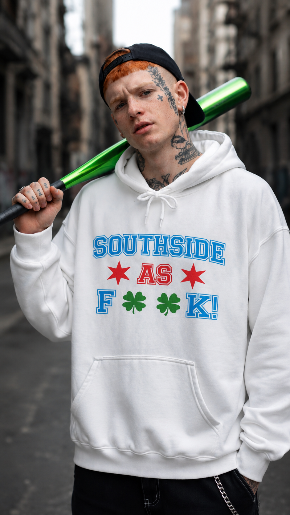 Southside As F**K! Hoodie | Chicago Flag Stars Shamrock Streetwear