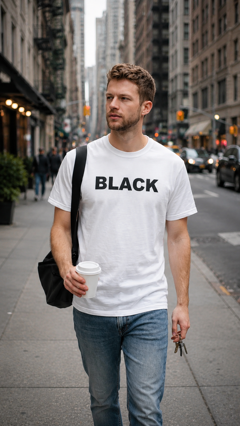 BLACK on WHITE TEE | Unisex Bold Graphic Shirt