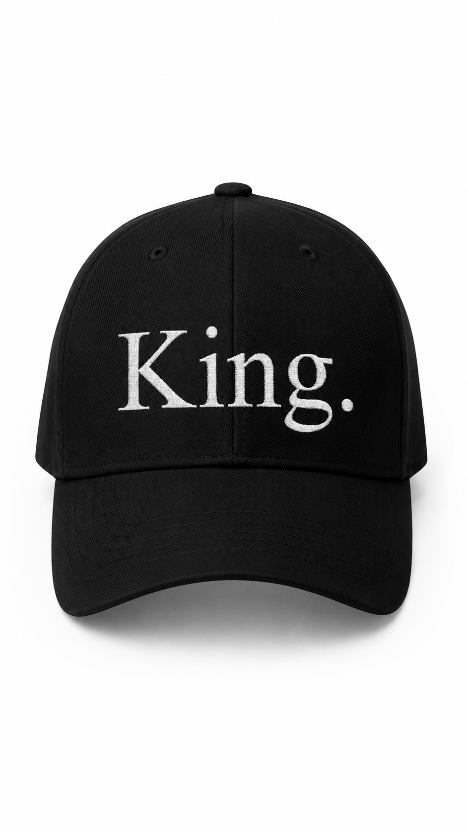 King. Embroidered Cap, Unisex Baseball Hat, Gift for Him, Stylish Headwear, Trendy Cap for Celebrations, Fashion Accessory