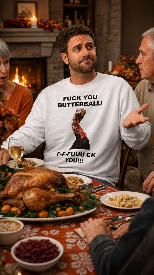 Funny Thanksgiving Sweatshirt, Humor Apparel, Unisex Crewneck, Holiday Gift, Casual Wear, Statement Sweatshirt
