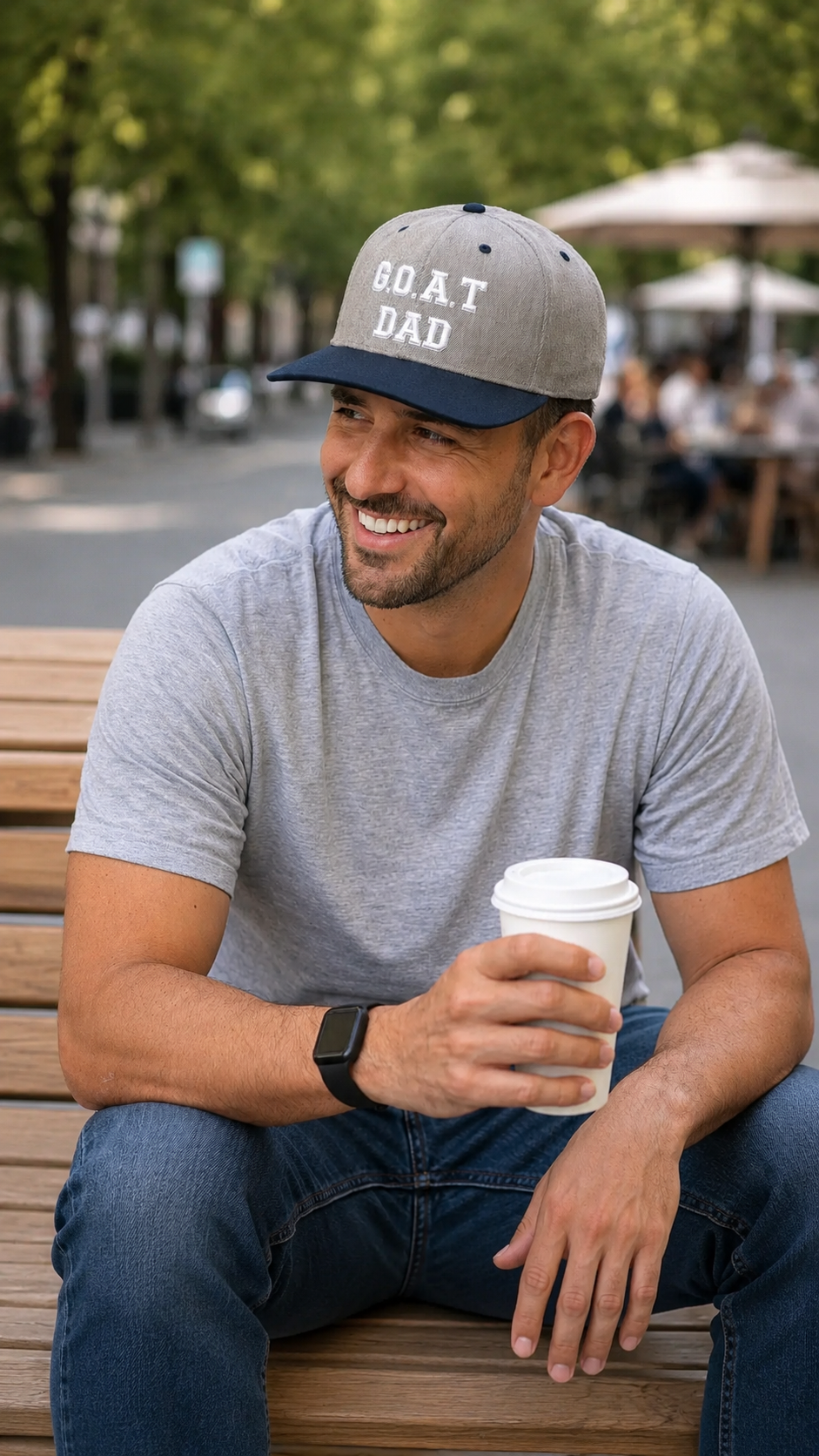 G.O.A.T DAD Cap | Stylish Gift for Father's Day, Outdoor Events, Casual Wear, Green Camouflage Hat