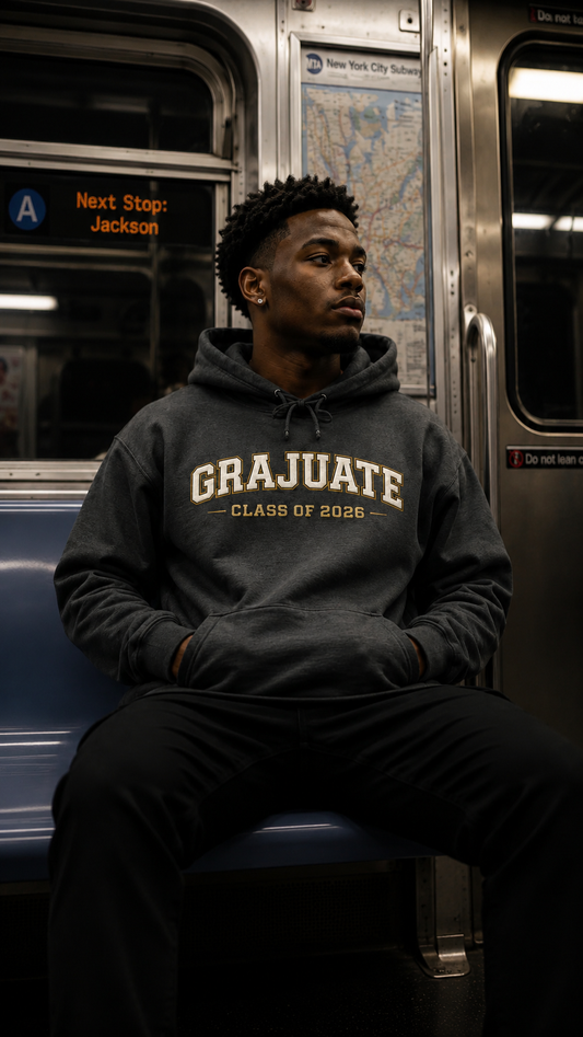 GRAJUATE HOODIE  | Unisex College Hoodie, Cozy Graduate Sweatshirt, Perfect Gift for Graduates, Funny Graduation apparel