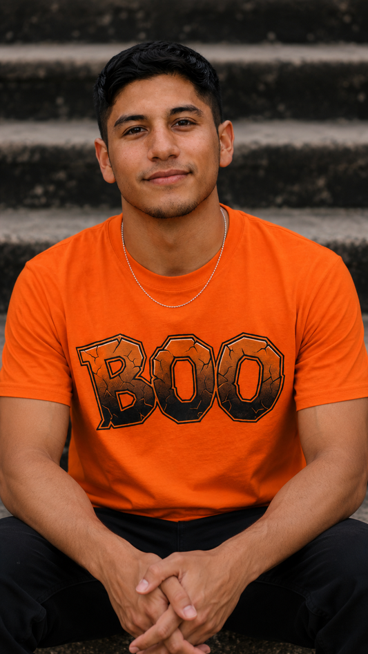 Halloween BOO Ghost Shirt | Spooky Season T-Shirt | Cute Fall Tee | Unisex Heavy Cotton Apparel | October Gift for Him Her