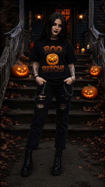 Halloween Tshirt Funny Spooky Pumpkin Face | Tee Shirt Adult Apparel Costume Alternative Jack Lantern Graphic Design Cotton Fabric Boo Text