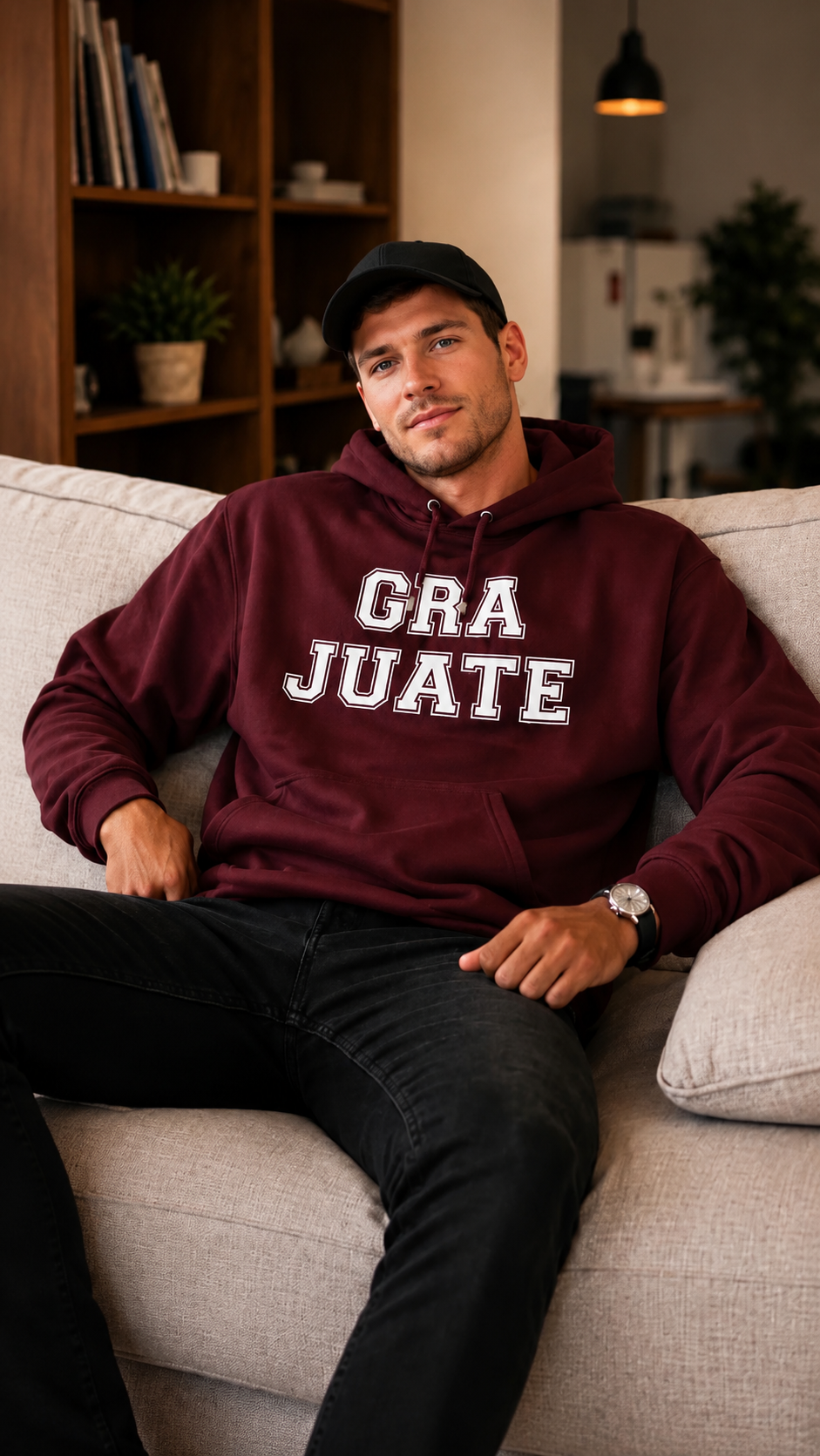 GRA JUATE Hoodie | Unisex Graduation Sweatshirt, Gift for Grads, College Sweatshirt, Class of 2023, High School Graduate Apparel