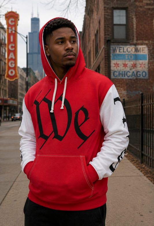 We The People Hoodie — Patriotic Constitution Script Pullover