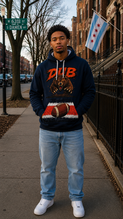 DUB Bears Football Hoodie | DUB Bears Graphic Pullover