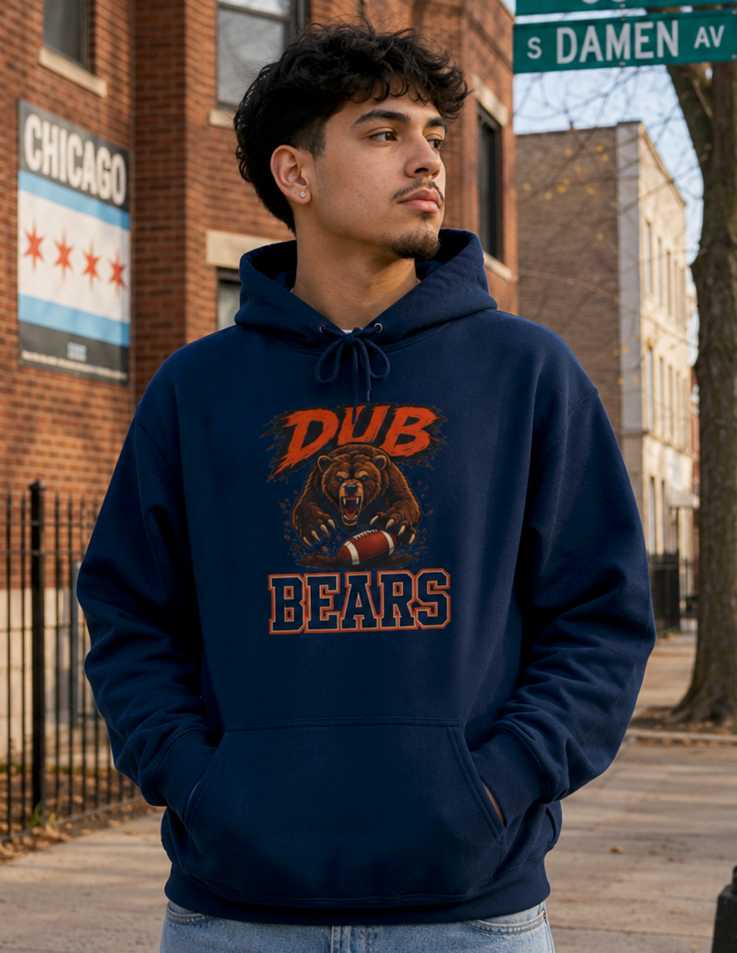 Dub Bears Bear Mascot Hoodie | Sports Team Graphic Pullover