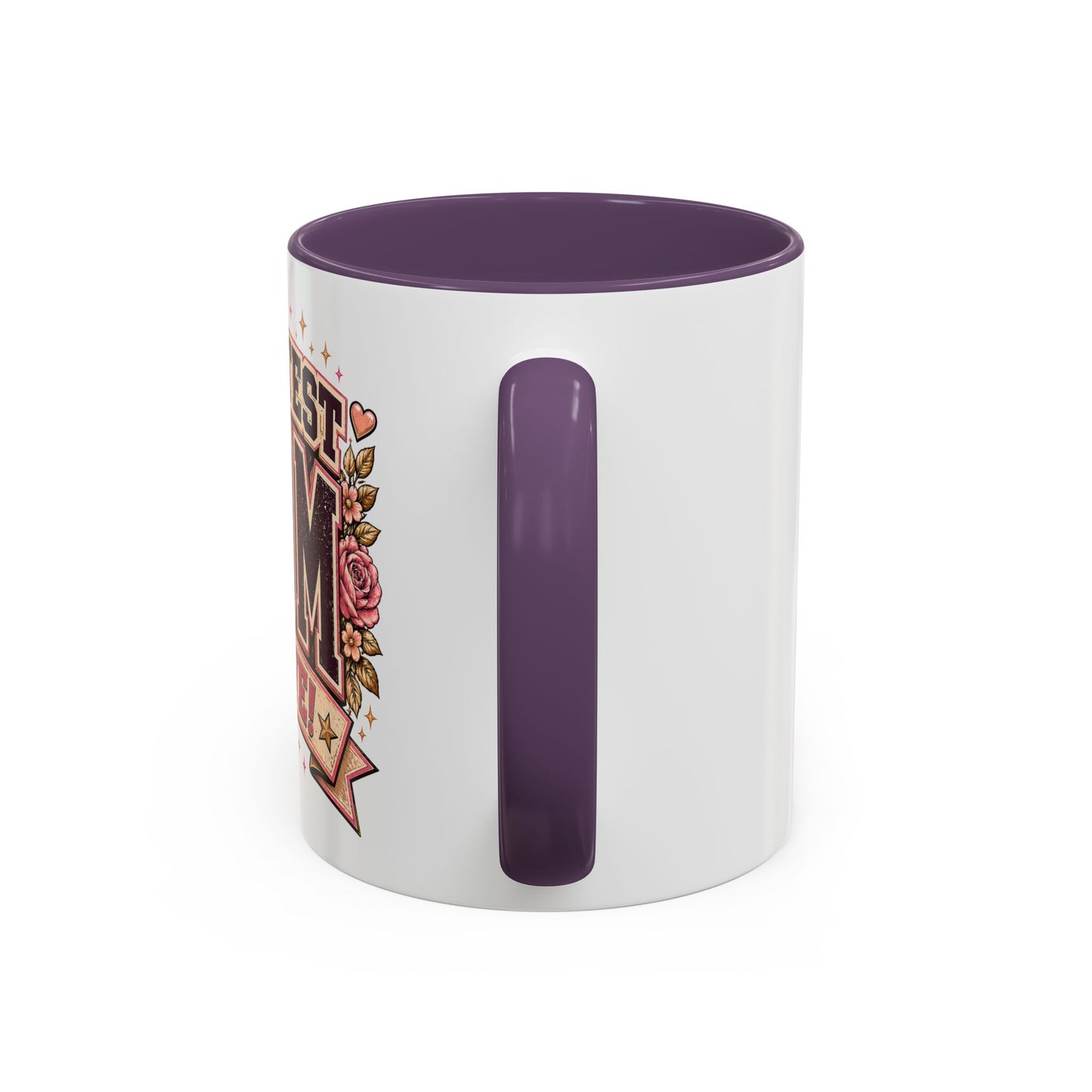 Greatest Mom Alive! - PURPLE Accent Coffee Mug | Floral Mother's Day Gift (11/15 oz)