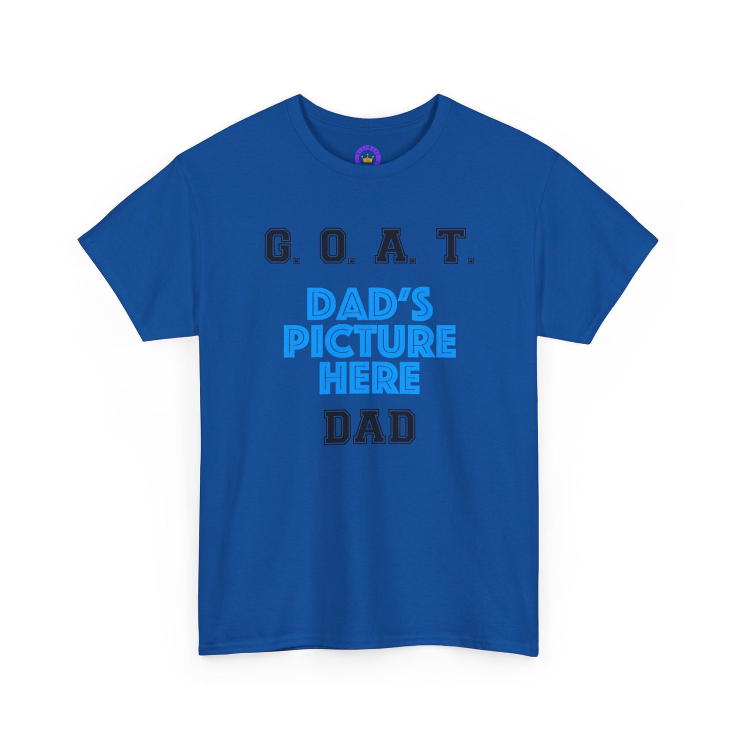 G.O.A.T. DAD Customizable  T‑Shirt | With Dad's Picture, Personalized Father's Day Tee