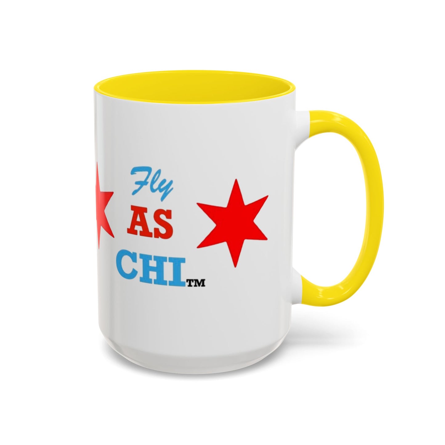 Fly As Chi Coffee Mug with Bold Typography, Perfect for Chicago Lovers, Unique Gift, Travel Mug, Fun Office Décor, Everyday Use
