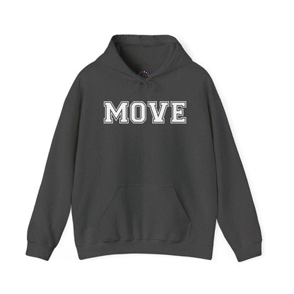 MOVE | Unisex Heavy Blend™ Hooded Sweatshirt - MOVE Design - Cozy Casual Wear, Gym Hoodie, Gift for Fitness Lovers, Relaxing Outfit