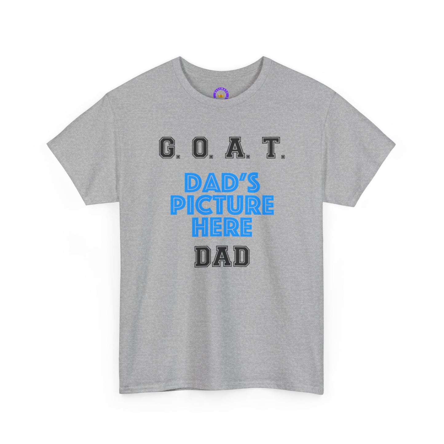 G.O.A.T. DAD Customizable  T‑Shirt | With Dad's Picture, Personalized Father's Day Tee