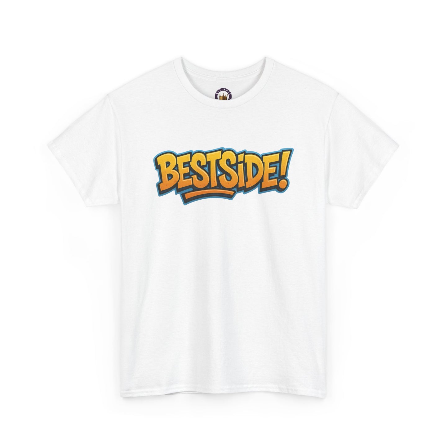 Bestside! Graphic Tee — Retro Yellow & Navy Streetwear T‑Shirt