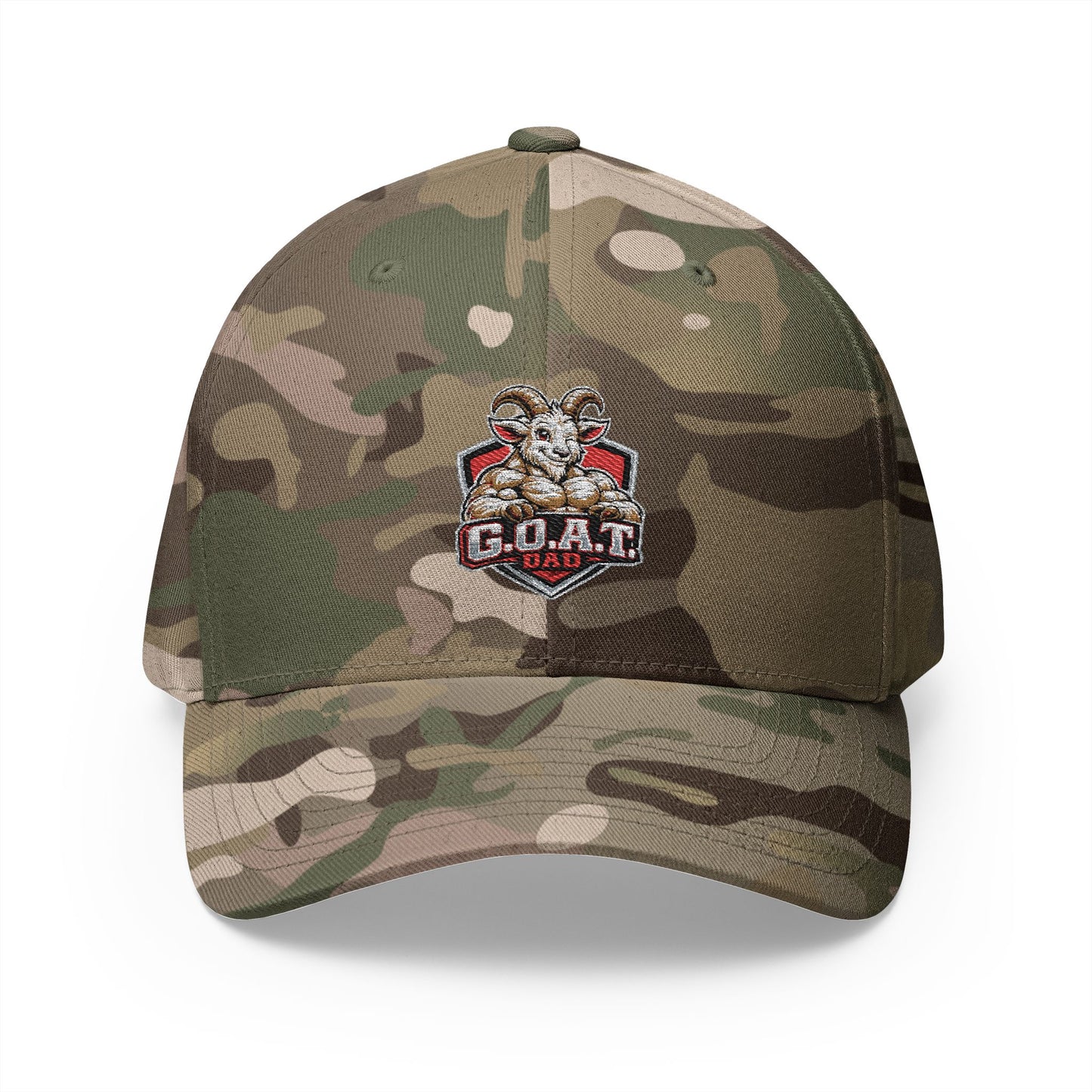 GOAT DAD Embroidered Cap — Classic Structured Baseball Hat
