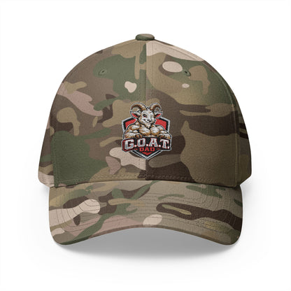 GOAT DAD Embroidered Cap — Classic Structured Baseball Hat