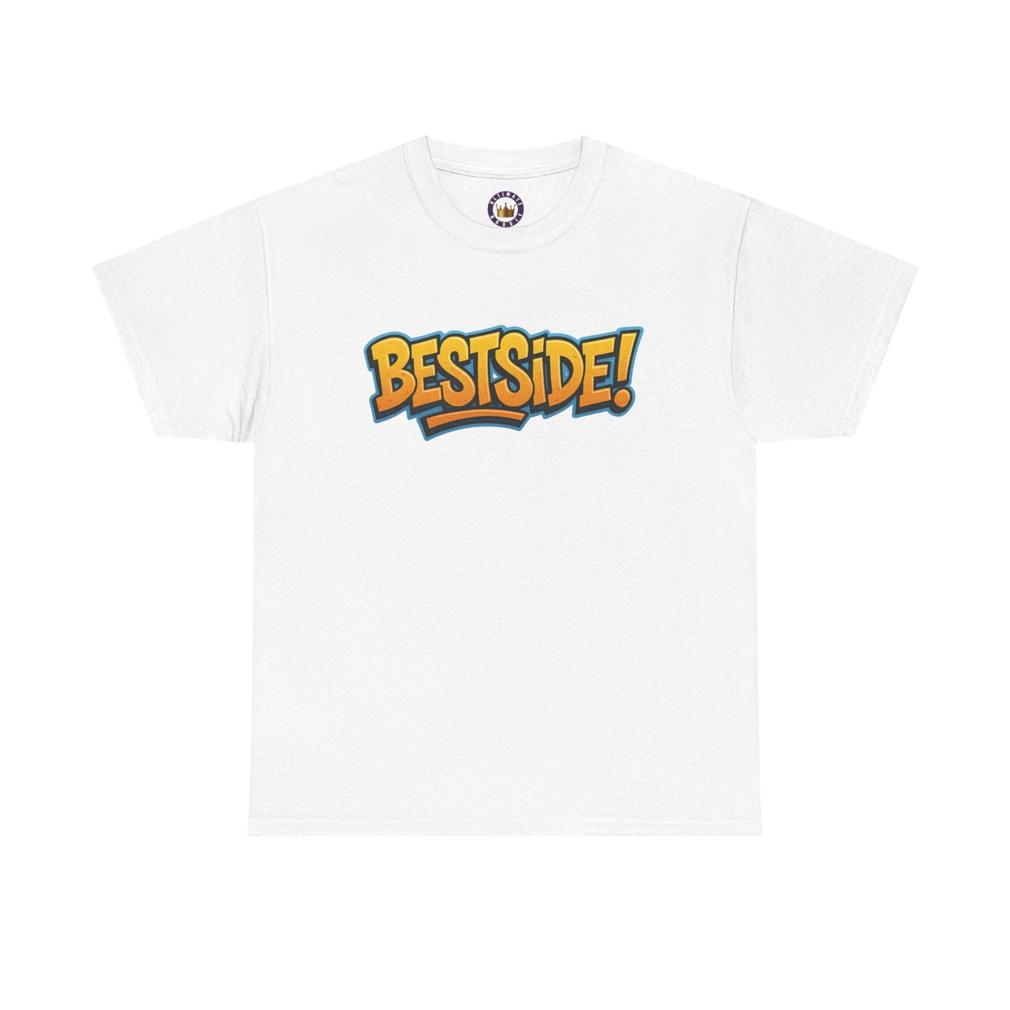 Bestside! Graphic Tee — Retro Yellow & Navy Streetwear T‑Shirt