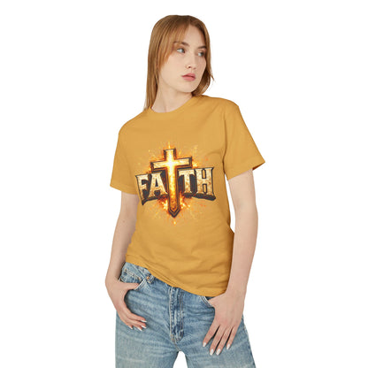 FAITH BREASTPLATE  | 100% COTTON HEAVYWEIGHT, DISTRESSED PRINT, FADED TONE TEE