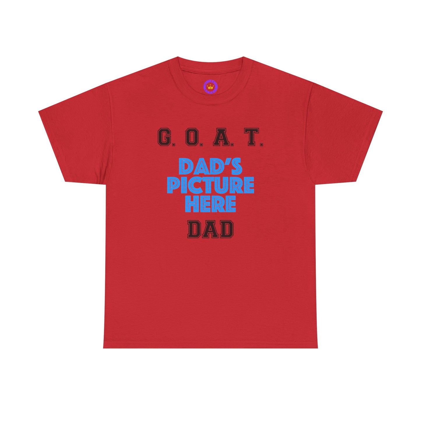 G.O.A.T. DAD Customizable  T‑Shirt | With Dad's Picture, Personalized Father's Day Tee