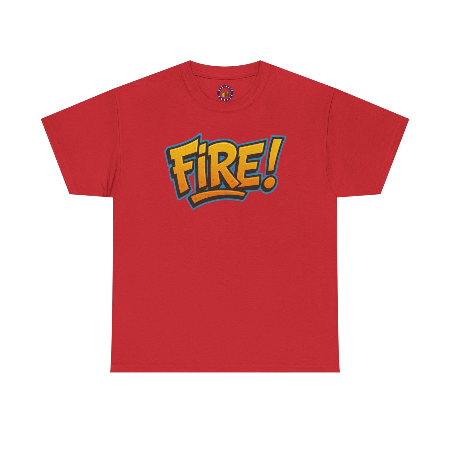 Fire! | Graphic Tee — Bold Retro Text Streetwear T‑Shirt