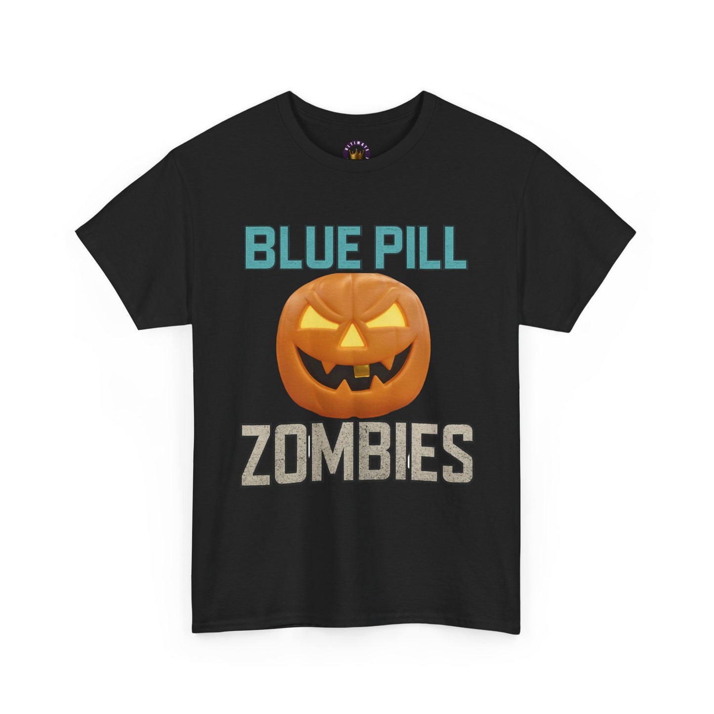 Blue Pill Zombies Tee | Halloween Zombie Tee, Funny Pumpkin Shirt, Unisex Heavy Cotton Tee, Party Apparel, Spooky Gift Idea, Fall Festivities