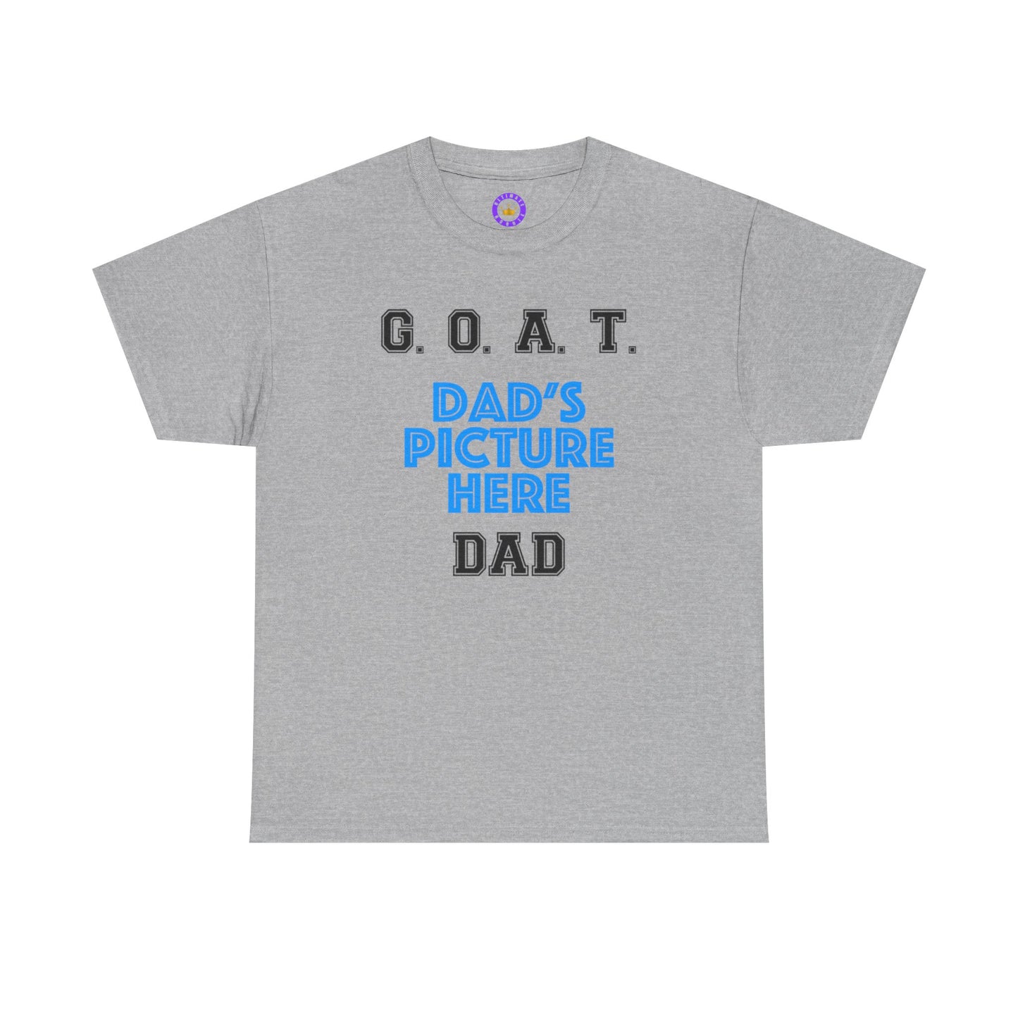 G.O.A.T. DAD Customizable  T‑Shirt | With Dad's Picture, Personalized Father's Day Tee