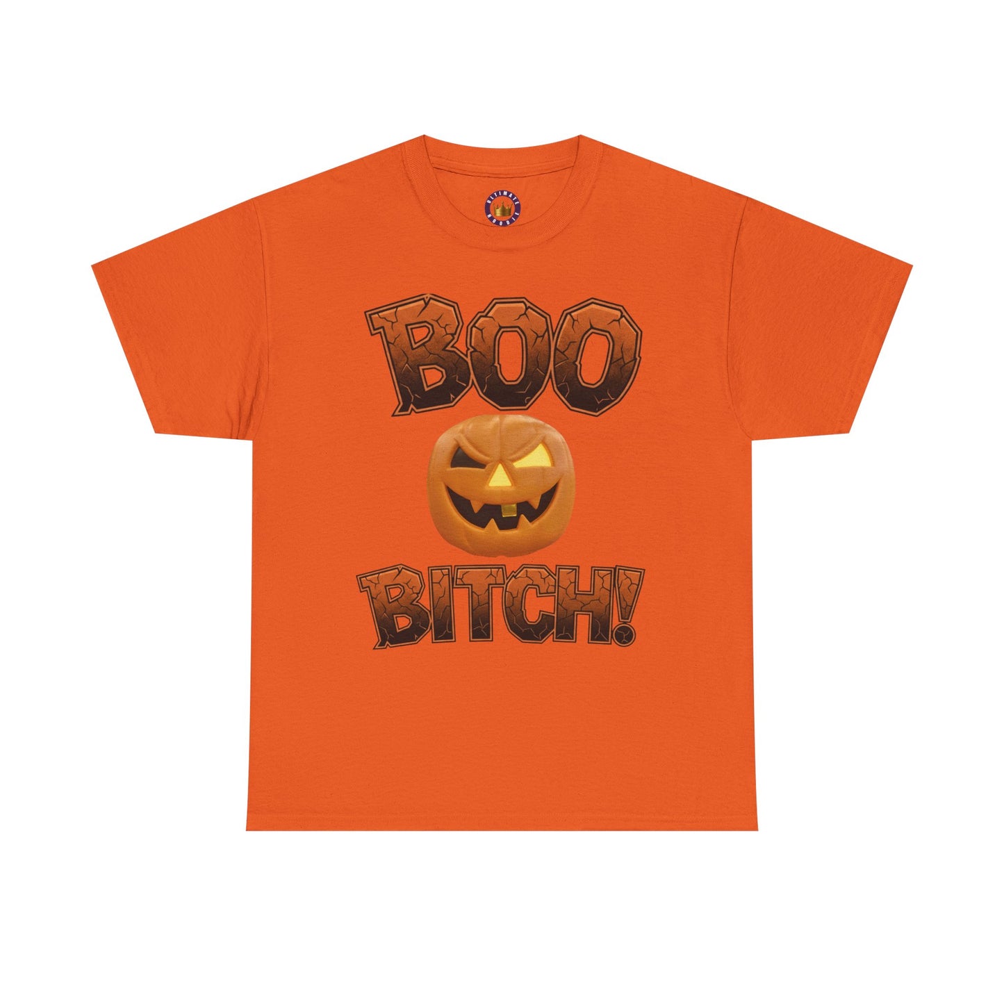 Boo Bitch Halloween Ghost T-Shirt | Funny Spooky Season Tee | Adult Humor Sarcastic Graphic Shirt | Unisex Heavy Cotton Top