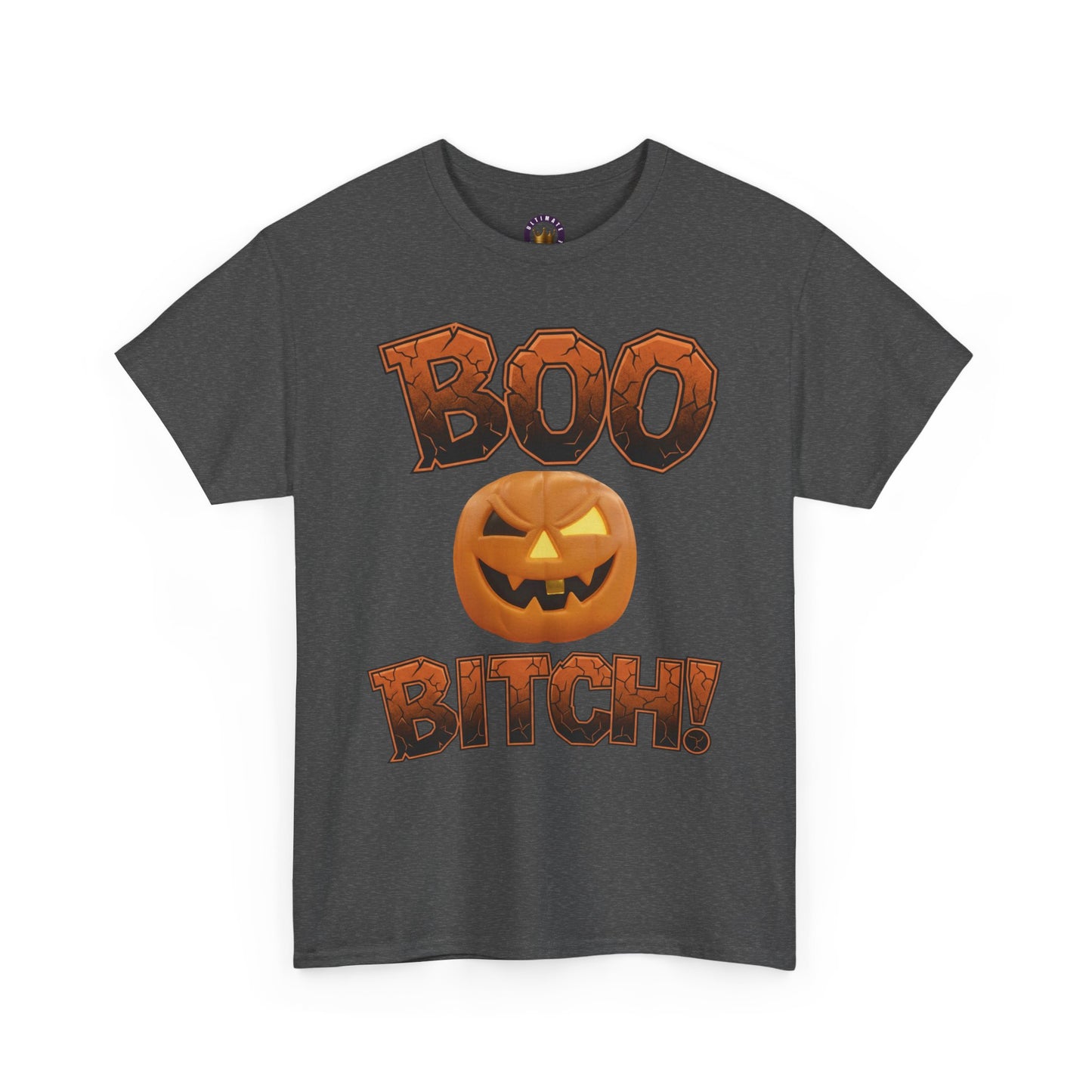 Boo Bitch Halloween Ghost T-Shirt | Funny Spooky Season Tee | Adult Humor Sarcastic Graphic Shirt | Unisex Heavy Cotton Top