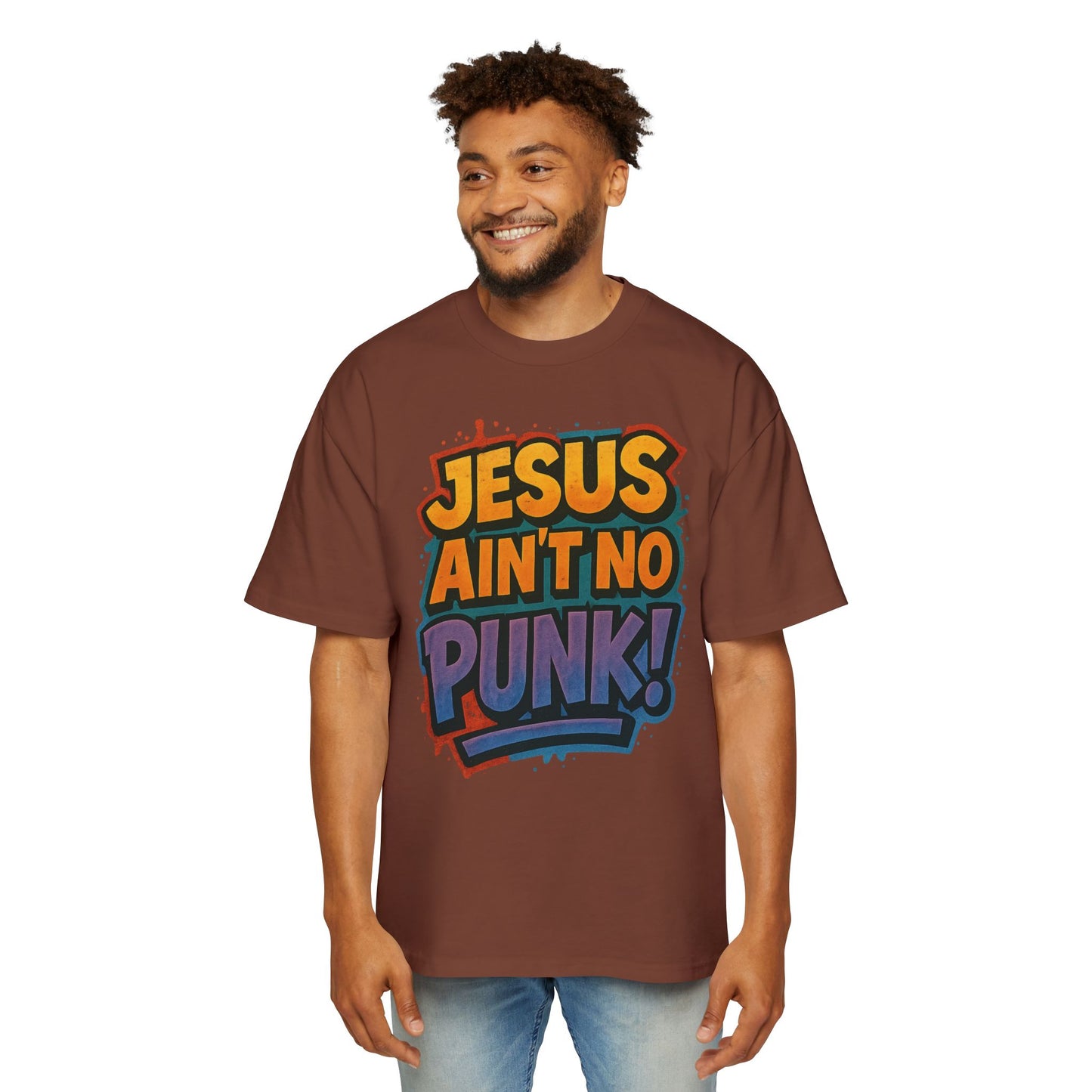 Jesus Ain't No Punk! Tee, Graphic Tee for Men, Streetwear, Casual Wear, Christian Apparel, Gift for Him